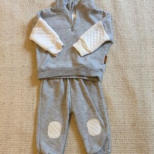 Kids Gray and White Matching Set